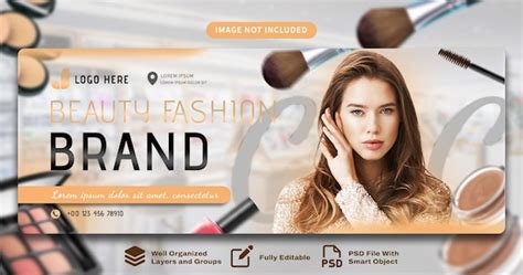 Premium PSD | Beauty cosmetics banner design template