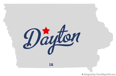 Map of Dayton, Webster County, IA, Iowa