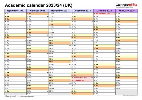 Printable 2023-24 Academic Calendar