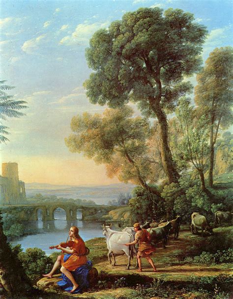 Landscape with Apollo Guarding the Herds of Admetus - Claude Lorrain - WikiArt.org