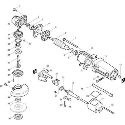 Main Assembly for Makita 9503B Angle Grinder | L&S Engineers