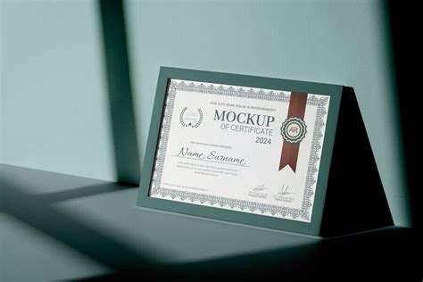 Premium PSD | Diploma frame mockup design