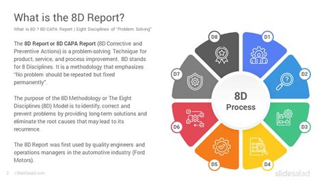 8D Problem Solving Report Google Slides Template - SlideSalad