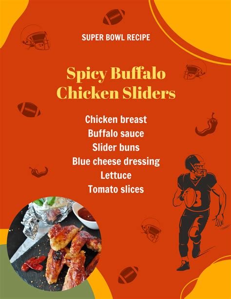 Free Super Bowl Party Recipe Template - Edit Online & Download | Template.net