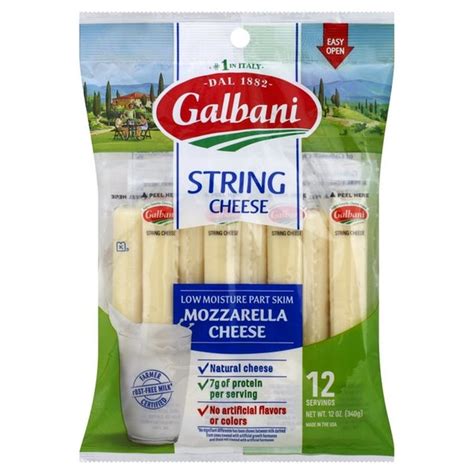 Galbani Dairy Low Moisture Part Skim String Cheese Mozzarella (12 ct) from Stater Bros. - Instacart