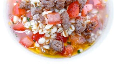 Wheat Soup with Sausage Recipe | Simple. Tasty. Good.