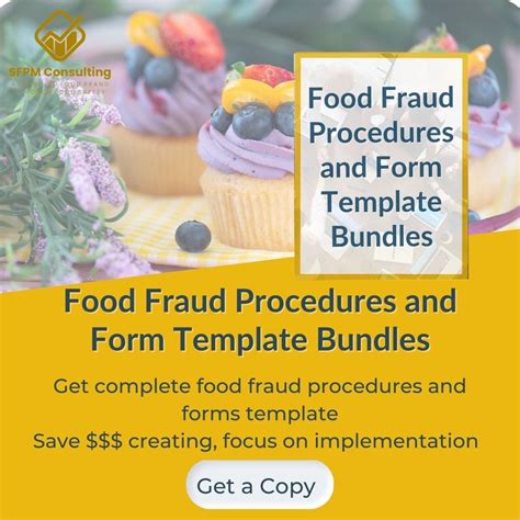Food Fraud Procedures and Form Template Bundles