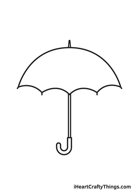 Umbrella Drawing - How To Draw An Umbrella Step By Step