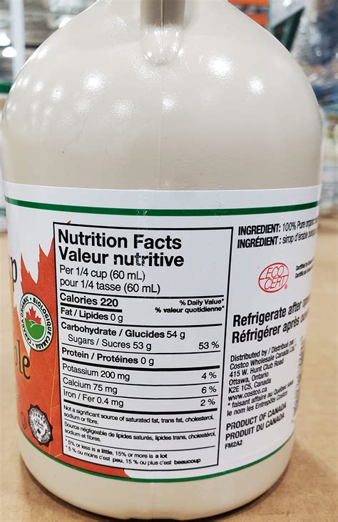 Kirkland Signature 100% Pure Organic Maple Syrup 1 Litre, Canada grade ...