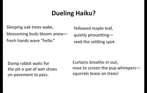 HAIKU EXAMPLES - alisen berde