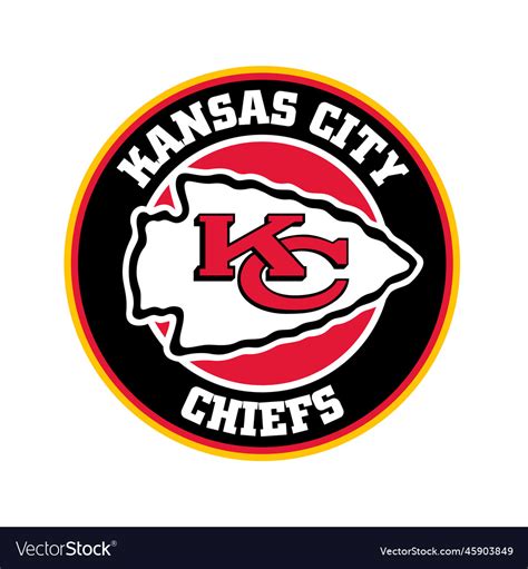 Seal of the kansas city chiefs football Royalty Free Vector