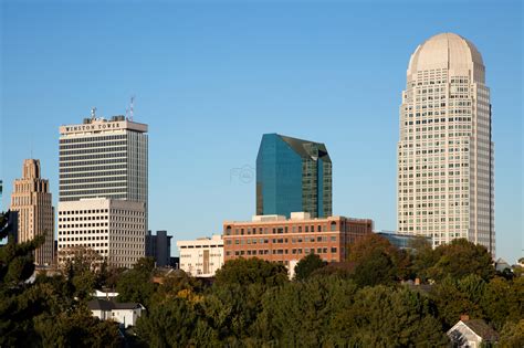 Downtown Skyline of Winston-Salem, North Carolina