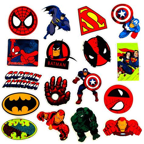 Superhero Stickers: Great Deal 50 Pcs DC And Marvel Stickers