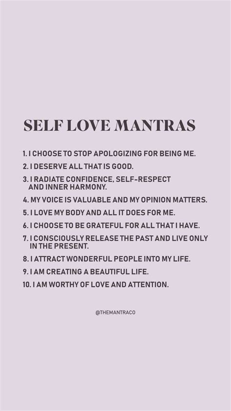 10 Self-Love Mantras | Positive self affirmations, Self love affirmations, Inspirational quotes