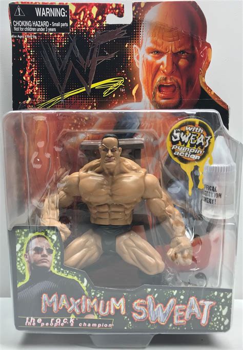 TAS039471 - 1999 Jakks WWF WWE Maximum Sweat Action Figure - The Rock ...