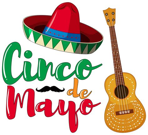 Cinco de Mayo poster design with hat and guitar 300977 Vector Art at ...