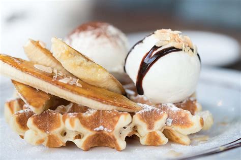 Buckwheat & Oat Waffle Recipe: A Decadent Treat with Bananas & Creamy Vanilla Ice Cream by ...