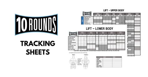 10 Rounds Tracking Sheet PDF Download - zillafitness | Workout sheets ...