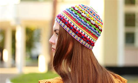 Hippie Crochet Hat Pattern PDF Crocheted Beanie Pattern For | Etsy