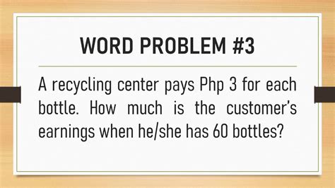 Function Word Problems Worksheet