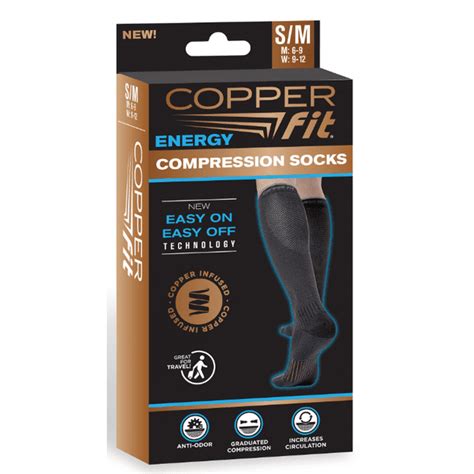 Copper Fit® 2.0 Energy Compression Socks S/M - Walmart.com - Walmart.com