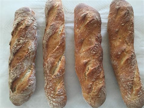 Second time with (demi) baguettes. Consistency clearly isn't my strong suit, but at least they ...