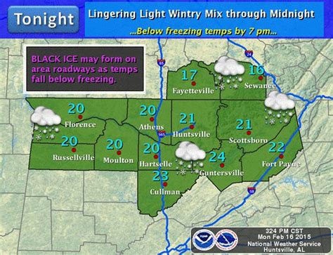 Tennessee Valley winter weather advisory extended through morning due to black ice threat - al.com