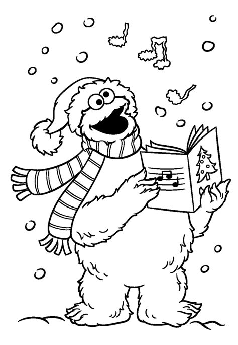 Elmo Christmas Coloring Coloring Pages