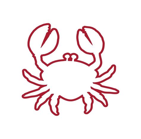 SVG CLIPART Cute Crab Outline Cutting Machine Art Instant - Etsy