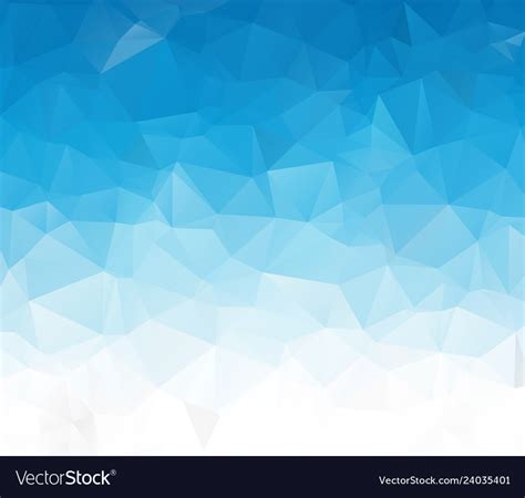 Blue white light polygonal mosaic background Vector Image