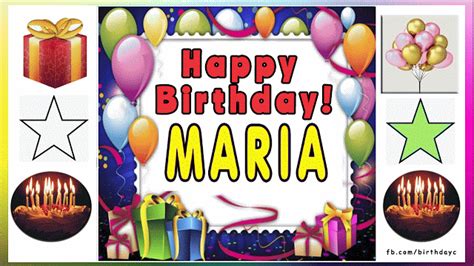 Happy Birthday Maria images, gif - Happy Birthday Greeting Cards Happy ...