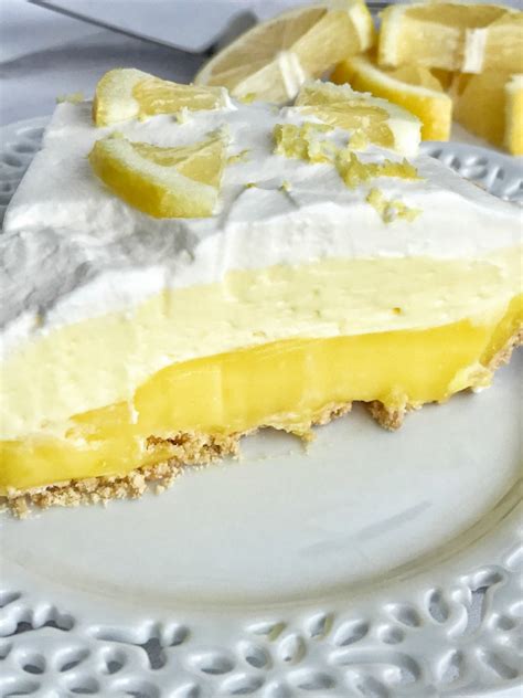 {no bake} Triple Layer Lemon Pudding Pie - Together as Family