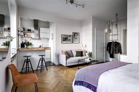 Cozy one-room apartment in perfect style | Decoración de apartamento estudio, Diseño de ...