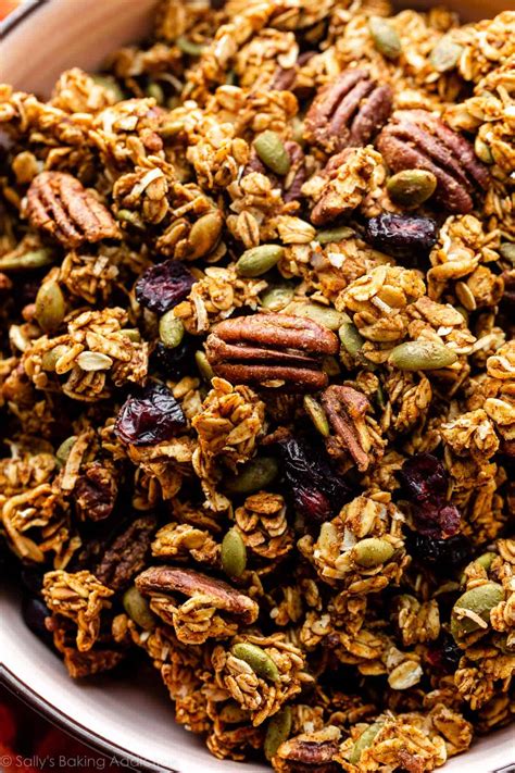 Crunchy Pumpkin Spice Granola - Sally's Baking Habit - Tasty Made Simple