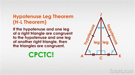 The HL (Hypotenuse Leg) Theorem - Video & Examples