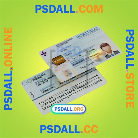 Portugal ID Card PSD Template - psdall.org