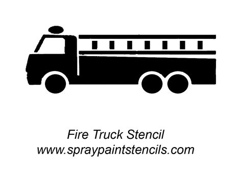 Fire Truck Stencil Firefighters/Community Helpers | Fire trucks, Trucks ...