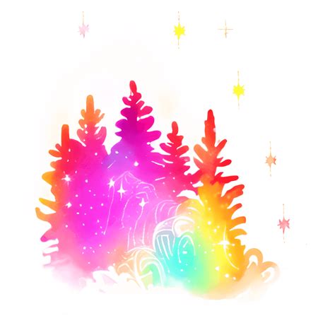 Enchanted Forest Watercolor Clipart · Creative Fabrica