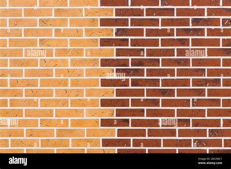 Two colour brick wall. Texture for backgrpound Stock Photo - Alamy