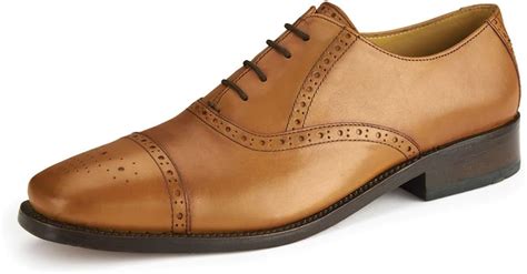 Samuel Windsor Men's Handmade Goodyear Welted Sandhurst Leather Brogue Shoe: Amazon.co.uk: Shoes ...