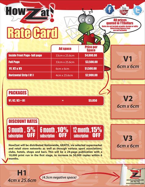 Rate Card Templates - Printable Word Searches