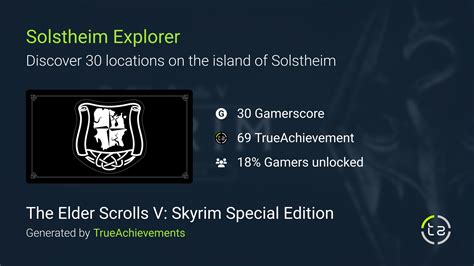 Solstheim Explorer achievement in The Elder Scrolls V: Skyrim Special ...