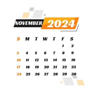 November 2024 Calendar Minimalist Style Vector, November 2024 Calendar, November 2024, Monthly ...