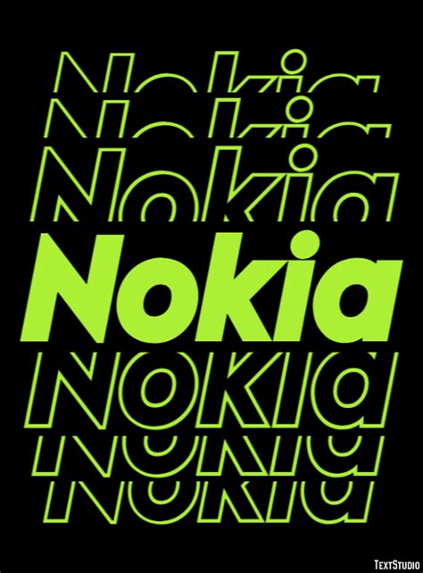 Nokia Text Effect and Logo Design Brand