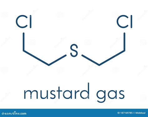 Sulfur Mustard or Bis2-chloroethyl Sulfide Molecule. Also Known As Yperite and Used in Chemical ...