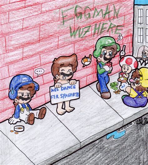 Livin' in Hobo Central by BabyAbbieStar.deviantart.com on @DeviantArt | Super mario story, Super ...