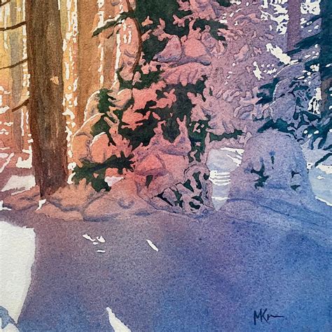 Winter Forest Print-watercolor Winter Forest Scene-watercolor Wall Art-nature Wall Art - Etsy