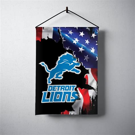 Detroit Lions Flag Detroit Lions NFL Flag Detroit Lions Lawn | Etsy