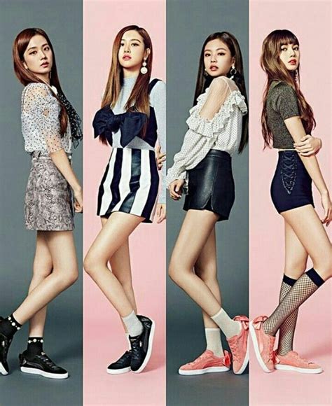 #BLACKPINK #photoshoot #PUMA | Estilos da moda coreana, Kpop feminino ...