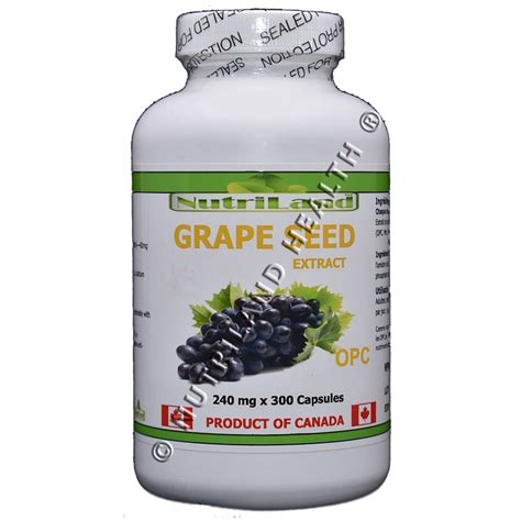 Grape Seed Extract (300 Capsules) - Nutriland Health